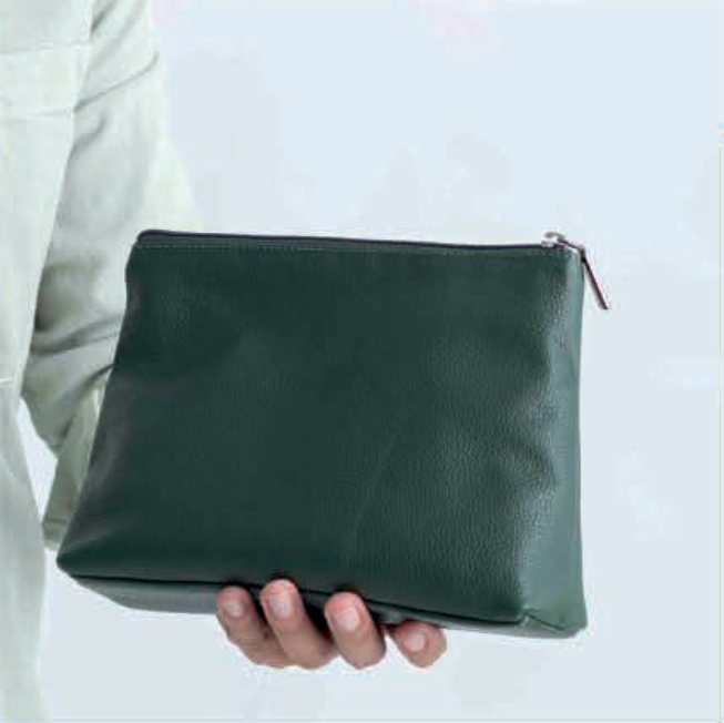 Necessaire verde com zíper